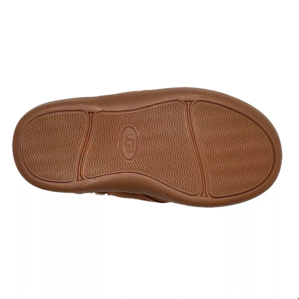 UGG Kids Chestnut Suede Walker with Red Laces